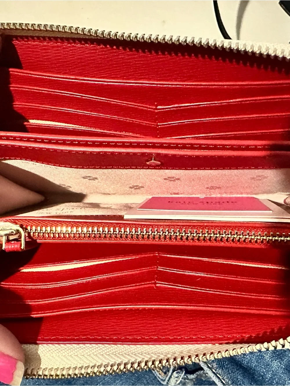 kate spade Wallet  with Red Apple Motif